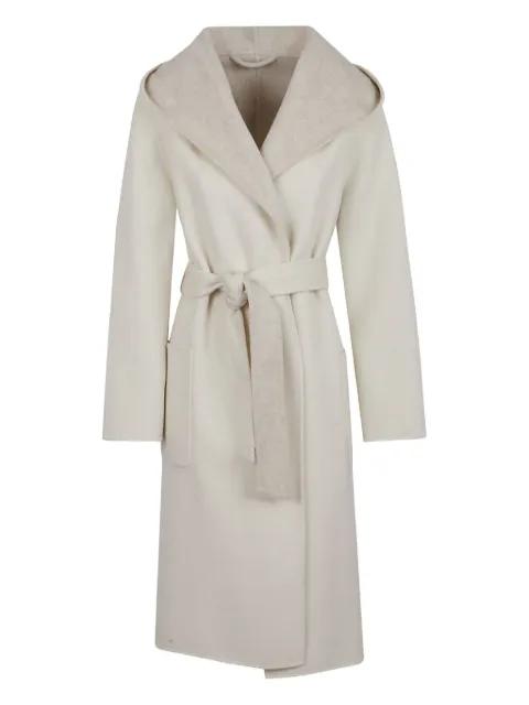 hoodied belted coat by P.A.R.O.S.H.