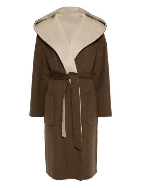 hoodied belted coat by P.A.R.O.S.H.