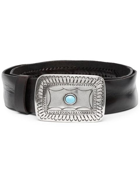 interwoven buckle-fastening belt by P.A.R.O.S.H.