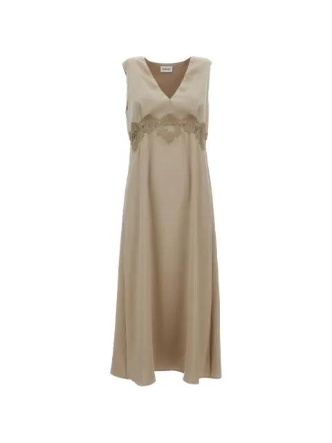 lace-detail V-neck midi dress by P.A.R.O.S.H.