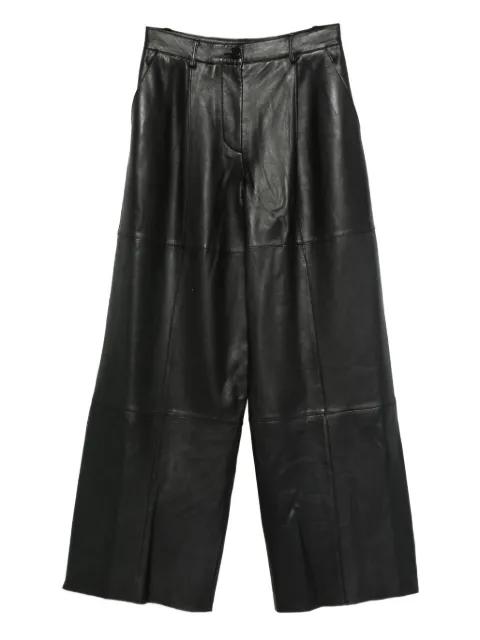 leather straight-leg trousers by P.A.R.O.S.H.
