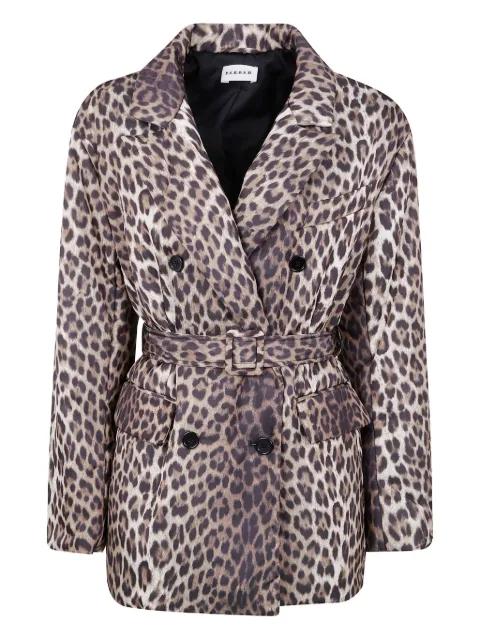leopard-print belted coat by P.A.R.O.S.H.