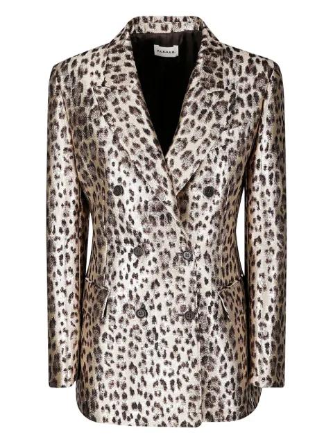 leopard-print double-breasted blazer by P.A.R.O.S.H.