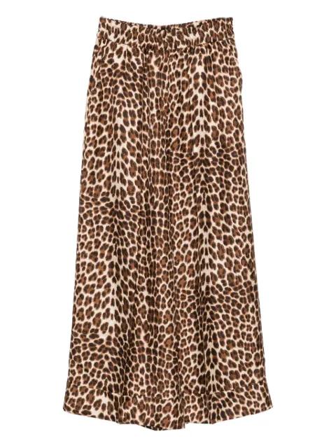 leopard-print elastic-waist trousers by P.A.R.O.S.H.