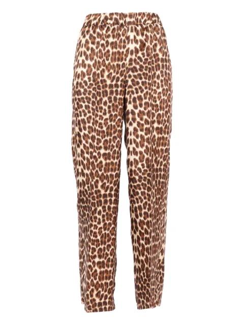 leopard-print silk trousers by P.A.R.O.S.H.