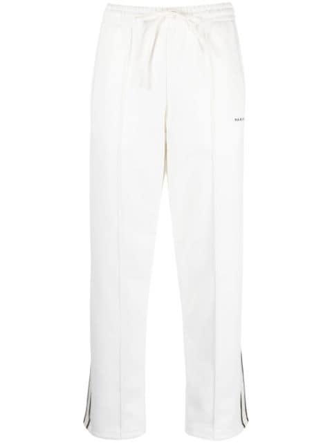 logo-embroidered striped track pants by P.A.R.O.S.H.