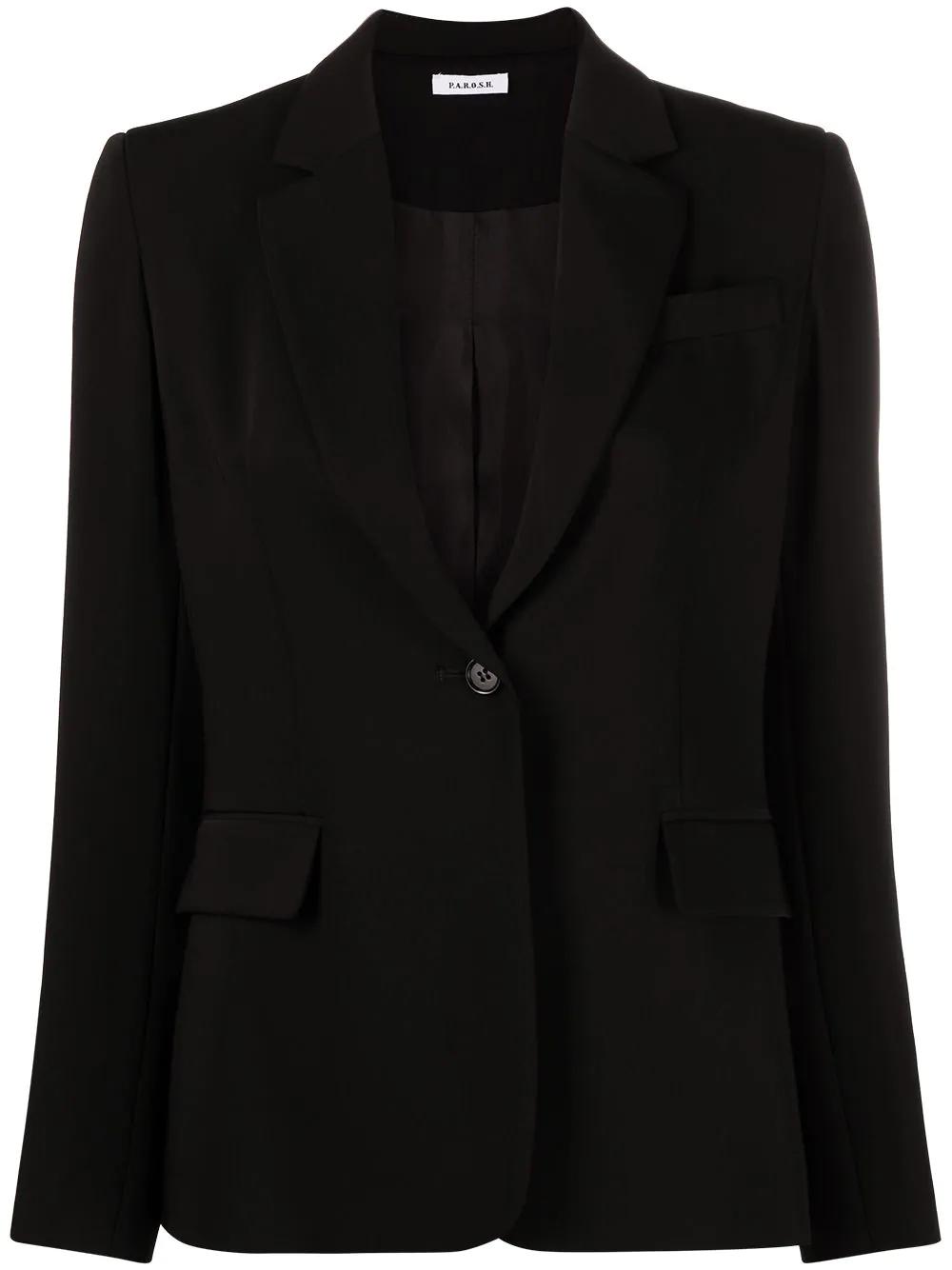 notched-lapel single-breasted blazer by P.A.R.O.S.H.