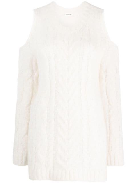 off-shoulder crochet jumper by P.A.R.O.S.H.