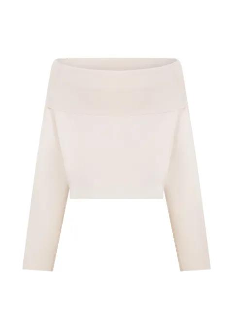 off-shoulder sweater by P.A.R.O.S.H.