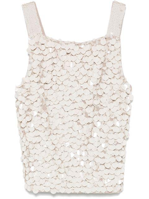 paillette-embellished top by P.A.R.O.S.H.
