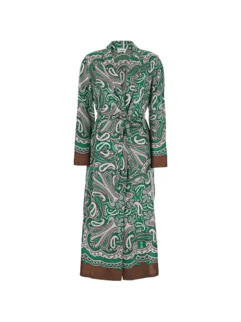 paisley-pattern midi dress by P.A.R.O.S.H.