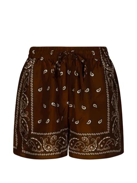 paisley print drawstring shorts by P.A.R.O.S.H.