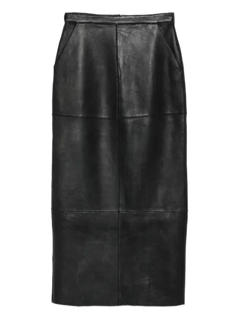 panelled leather skirt by P.A.R.O.S.H.