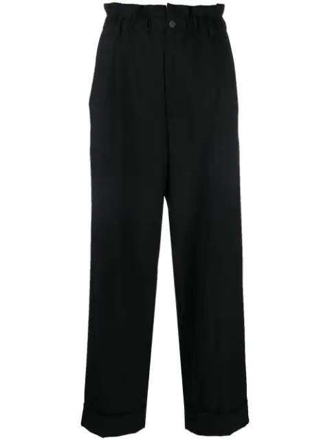 paperbag-waist straight-leg trousers by P.A.R.O.S.H.