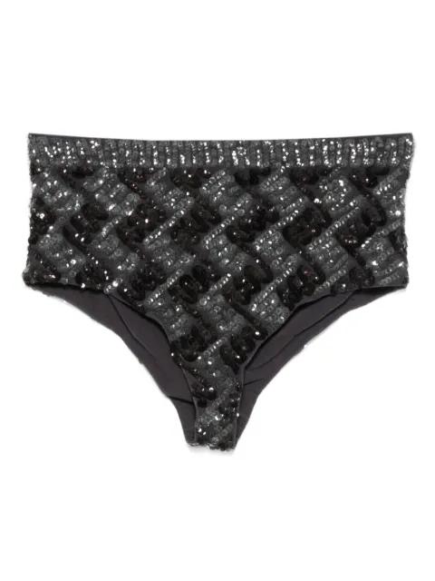 patterned sequin-embellished mini shorts by P.A.R.O.S.H.