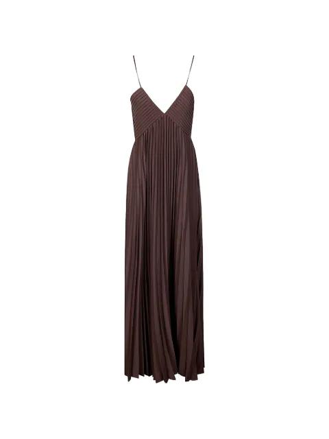 pleated V-neckdress by P.A.R.O.S.H.
