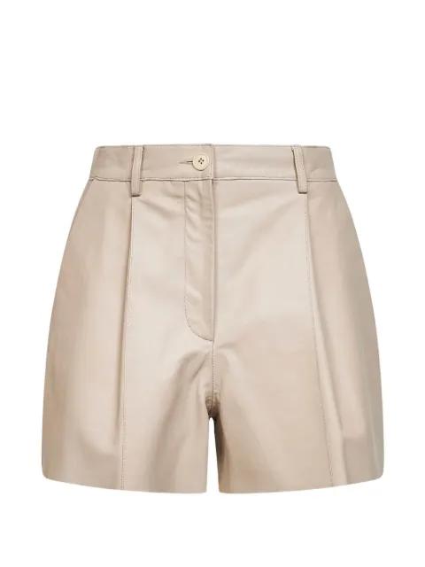 pleated leather shorts by P.A.R.O.S.H.