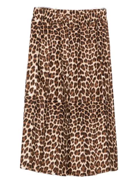 pleated leopard-print midi skirt by P.A.R.O.S.H.