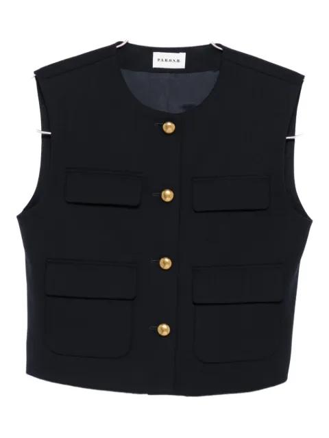pocketed buttoned waistcoat by P.A.R.O.S.H.