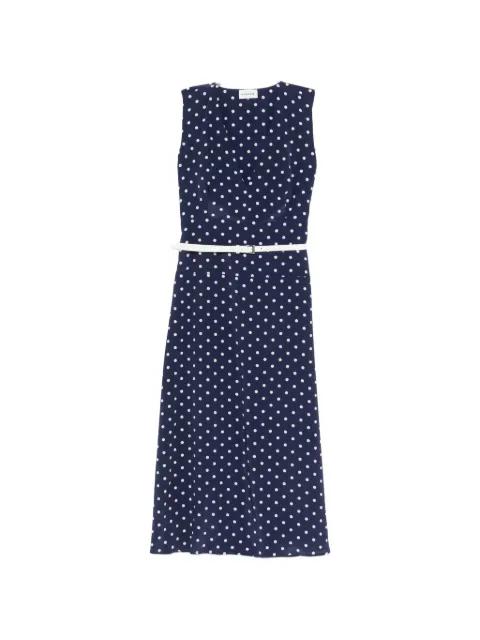 polka-dot belt midi dress by P.A.R.O.S.H.