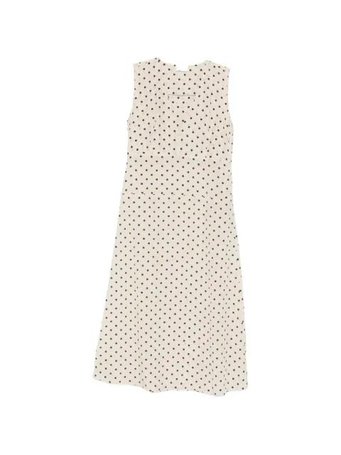 polka-dot sleeveless midi dress by P.A.R.O.S.H.