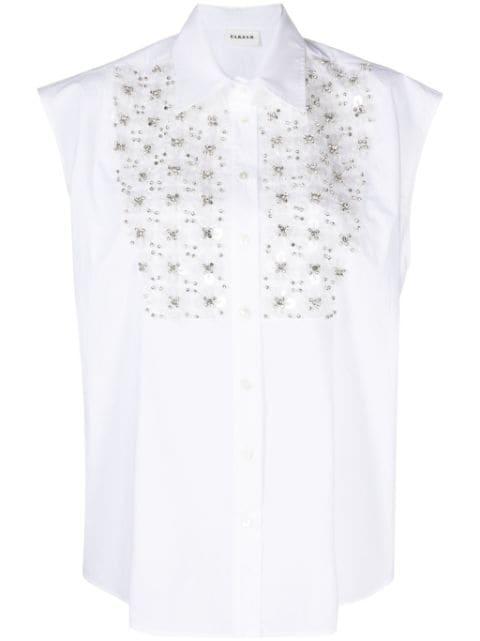 rhinestone-embellished blouse by P.A.R.O.S.H.
