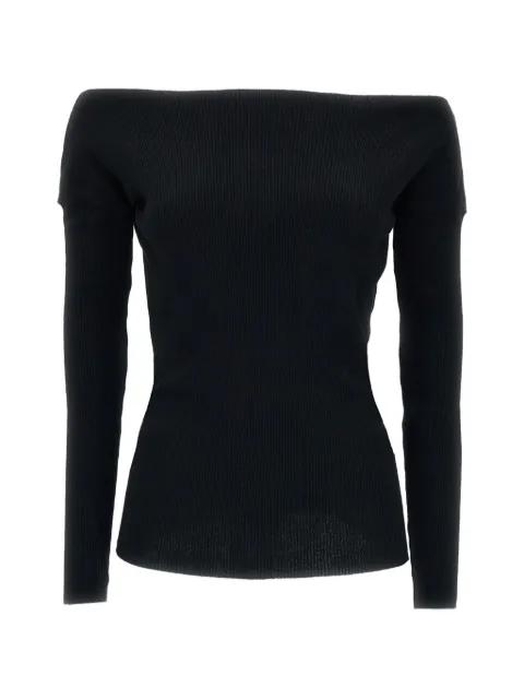 ribbed off-shoulder sweater by P.A.R.O.S.H.