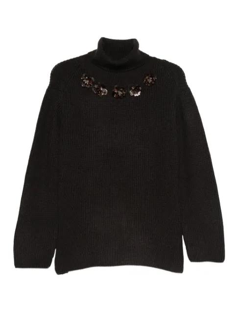 roll neck sequin-embellished sweater by P.A.R.O.S.H.