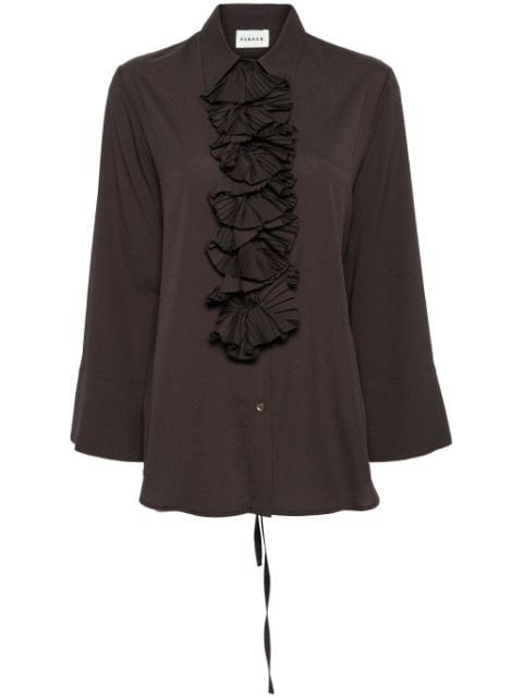 ruffled-detail long-sleeved blouse by P.A.R.O.S.H.