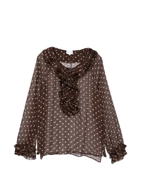 ruffled polka-dot blouse by P.A.R.O.S.H.