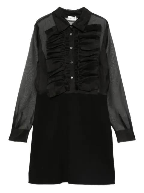ruffled sheer-paneled dress by P.A.R.O.S.H.