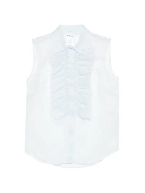 ruffled sleeveless blouse by P.A.R.O.S.H.
