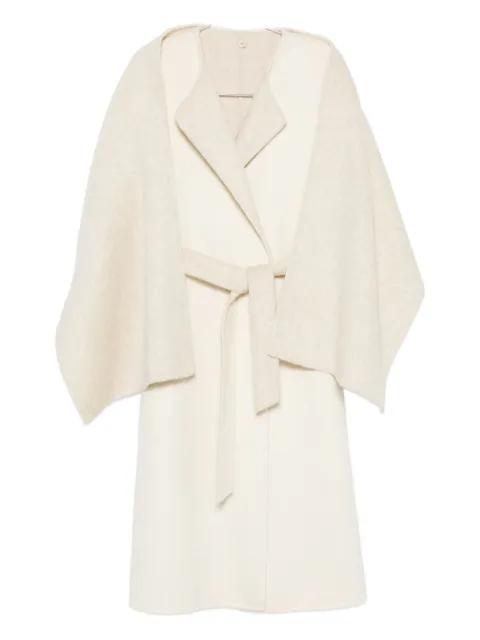 scarf-detail belted coat by P.A.R.O.S.H.