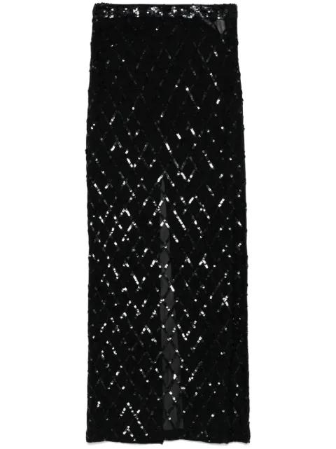 sequin-embellished maxi skirt by P.A.R.O.S.H.