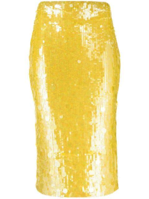 sequin-embellished midi skirt by P.A.R.O.S.H.