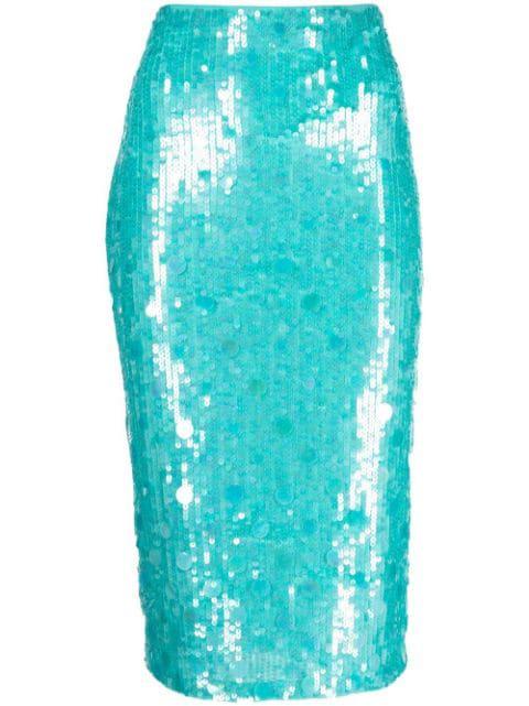 sequin-embellished pencil skirt by P.A.R.O.S.H.