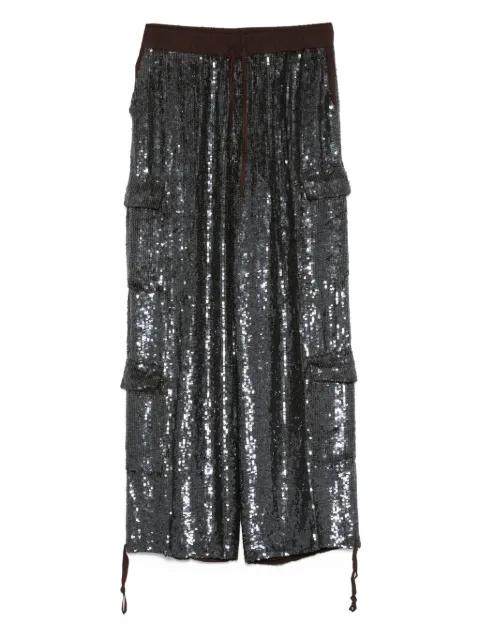sequin-embellished pocket trousers by P.A.R.O.S.H.