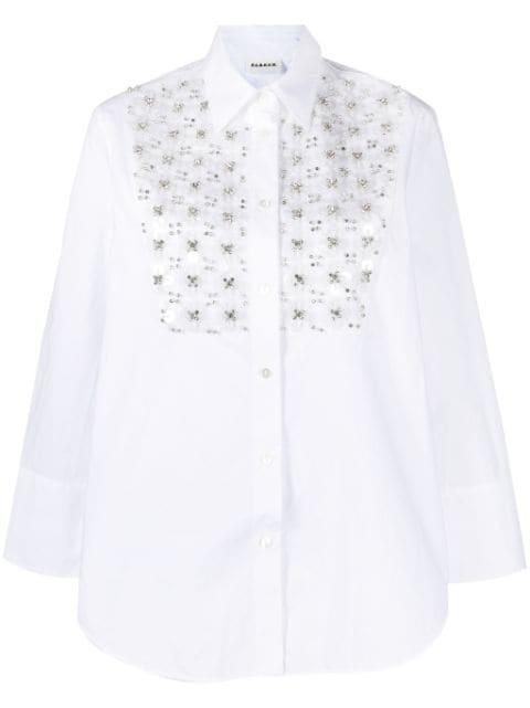 sequin-embellished poplin shirt by P.A.R.O.S.H.
