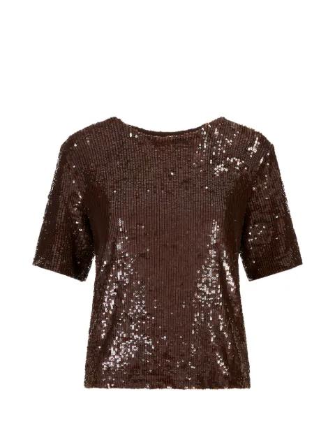 sequin-embellished short-sleeve T-shirt by P.A.R.O.S.H.