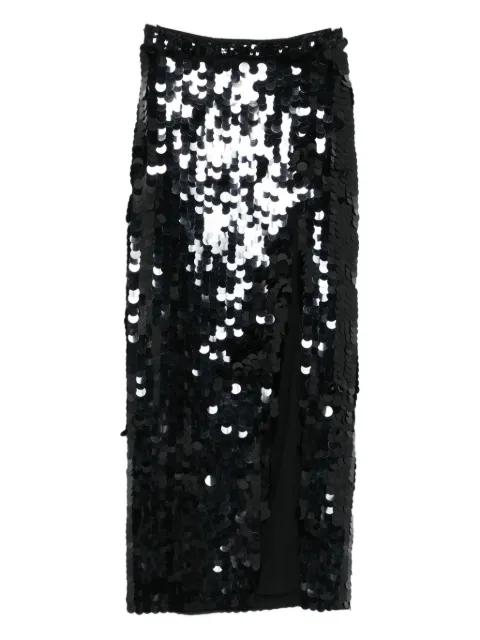 sequin-embellished slit skirt by P.A.R.O.S.H.