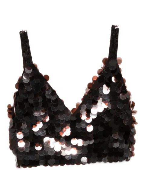 sequin-embellished triangle top by P.A.R.O.S.H.
