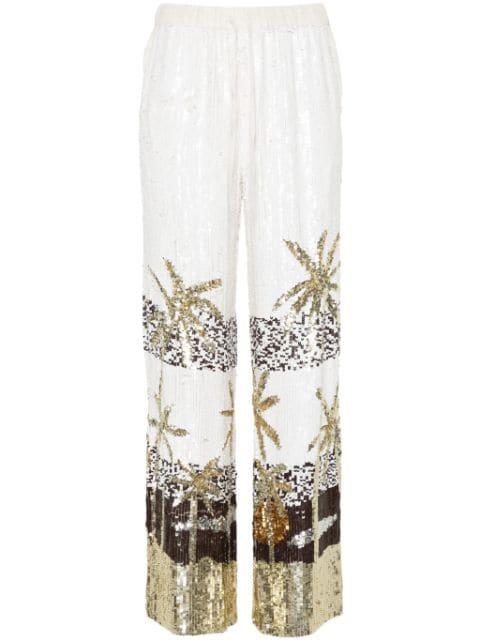 sequined wide-leg trousers by P.A.R.O.S.H.