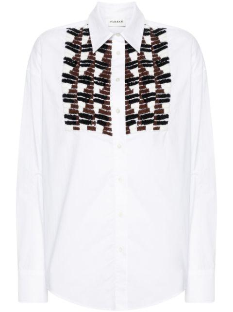 sequinned cotton shirt by P.A.R.O.S.H.