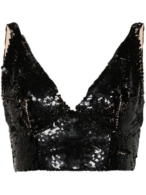 sequinned crop top by P.A.R.O.S.H.
