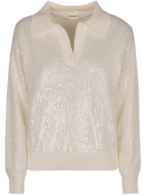 sequinned polo top by P.A.R.O.S.H.