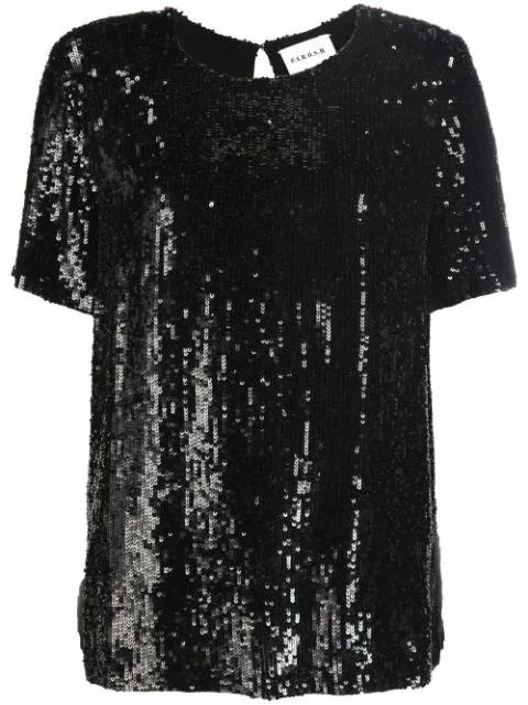 sequinned short-sleeve top by P.A.R.O.S.H.