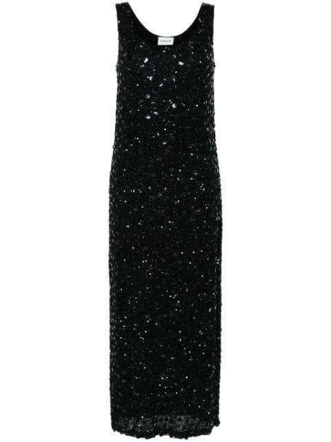 sequinned sleeveless midi dress by P.A.R.O.S.H.