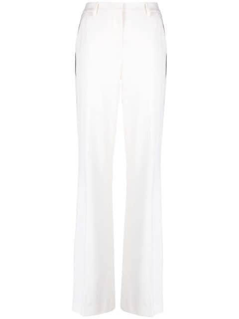 side-stripe flared trousers by P.A.R.O.S.H.
