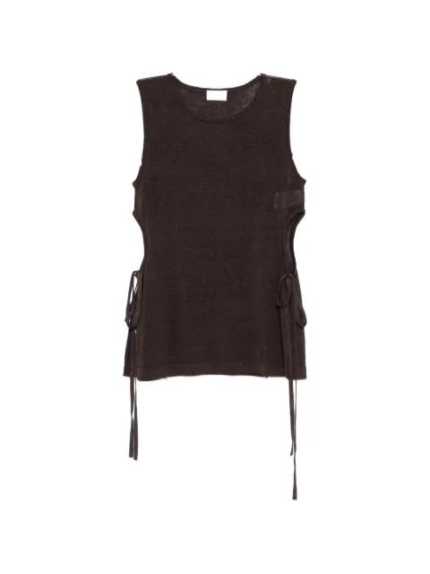 side-ties knitted vest by P.A.R.O.S.H.