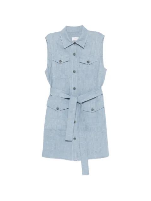 sleeveless belted shirt dress by P.A.R.O.S.H.